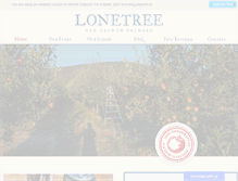 Tablet Screenshot of lonetreecider.com